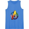 Amazon Essentials Marvel Avengers Multi Hero Logo Collage Tank Top(Royal Blue)