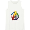Amazon Essentials Marvel Avengers Multi Hero Logo Collage Tank Top(White)