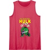 Amazon Essentials Marvel Avengers The Incredible Hulk Hangry Tank Top(Red)