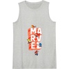 Amazon Essentials Marvel Block Letters With Five Tiny Super Heroes Tank Top(Heather Grey)