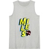 Amazon Essentials Marvel Miles Morales Spider-Man Bold Yellow Name Tank Top(Heather Grey)