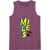 Amazon Essentials Marvel Miles Morales Spider-Man Bold Yellow Name Tank Top(Purple)