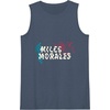 Amazon Essentials Marvel Miles Morales Spider-Man Checkerboard Collage Tank Top(Navy Blue)