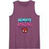 Amazon Essentials Marvel Spider-Man Doodle Always Amazing Tank Top(Purple)
