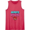 Amazon Essentials Marvel Spider-Man Doodle Always Amazing Tank Top(Red)