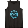 Amazon Essentials Marvel Spider-Man Dripping Blue Face Logo Tank Top(Black)