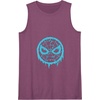 Amazon Essentials Marvel Spider-Man Dripping Blue Face Logo Tank Top(Purple)