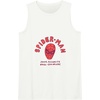 Amazon Essentials Marvel Spider-Man Hand-Drawn Mask Favorite Wall-Crawler Tank Top(White)