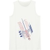 Amazon Essentials Marvel Spider-Man Hanging in the City Line Drawing Tank Top(White)