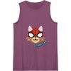 Amazon Essentials Marvel Spider-Man Spider-Cat Portrait Tank Top(Purple)
