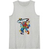 Amazon Essentials Marvel Super Heroes Multi Hero Shattered Collage Tank Top(Heather Grey)