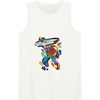 Amazon Essentials Marvel Super Heroes Multi Hero Shattered Collage Tank Top(White)
