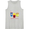 Amazon Essentials Marvel Super Heroes Super Meal Burger and Fries Tank Top(Heather Grey)