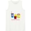 Amazon Essentials Marvel Super Heroes Super Meal Burger and Fries Tank Top(White)