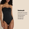 Amazon Essentials Women’s Bandeau One Piece Swimsuit(Black)