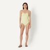 Amazon Essentials Women’s Bandeau One Piece Swimsuit(Light Yellow)