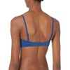 Amazon Essentials Women’s Bandeau Swim Top with Removable Straps, Mesh Liner, Hook Fastener(Deep Blue)