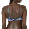 Amazon Essentials Women’s Bandeau Swim Top with Removable Straps, Mesh Liner, Hook Fastener(Deep Blue Paisley)