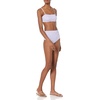 Amazon Essentials Women’s Bandeau Swim Top with Removable Straps, Mesh Liner, Hook Fastener(Lavender)