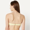 Amazon Essentials Women’s Bandeau Swim Top with Removable Straps, Mesh Liner, Hook Fastener(Light Yellow)
