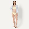 Amazon Essentials Women’s Bandeau Swim Top with Removable Straps, Mesh Liner, Hook Fastener(Light Yellow)
