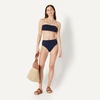 Amazon Essentials Women’s Bandeau Swim Top with Removable Straps, Mesh Liner, Hook Fastener(Navy)