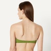 Amazon Essentials Women’s Bandeau Swim Top with Removable Straps, Mesh Liner, Hook Fastener(Olive)