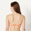 Amazon Essentials Women’s Bandeau Swim Top with Removable Straps, Mesh Liner, Hook Fastener(Rust Orange Abstract Palms)
