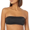 Amazon Essentials Women’s Bandeau Swim Top with Removable Straps, Mesh Liner, Hook Fastener(Washed Black)