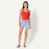 Amazon Essentials Women’s Criss-Cross Back One-Piece Swimsuit, Slim Fit(Bright Poppy Red)