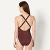 Amazon Essentials Women’s Criss-Cross Back One-Piece Swimsuit, Slim Fit(Deep Brown)
