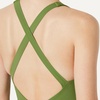 Amazon Essentials Women’s Criss-Cross Back One-Piece Swimsuit, Slim Fit(Olive)