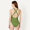 Amazon Essentials Women’s Criss-Cross Back One-Piece Swimsuit, Slim Fit(Olive)