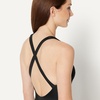 Amazon Essentials Women’s Criss-Cross Back One-Piece Swimsuit, Slim Fit(Washed Black)