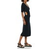 Amazon Essentials Women’s Fine Rib V Neck Side Cut-Out Midi Dress (Previously Daily Ritual)(Black)