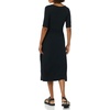 Amazon Essentials Women’s Fine Rib V Neck Side Cut-Out Midi Dress (Previously Daily Ritual)(Black)