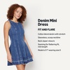 Amazon Essentials Women’s Fit & Flare Denim Mini Dress(Medium Blue Vintage)