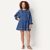 Amazon Essentials Women’s Fit & Flare Denim Mini Dress(Medium Blue Vintage)