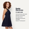 Amazon Essentials Women’s Fit & Flare Denim Mini Dress(Rinse Denim)