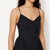Amazon Essentials Women’s Fit & Flare Thin Strap Cotton Poplin Midi Dress(Black)