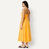 Amazon Essentials Women’s Fit & Flare Thin Strap Cotton Poplin Midi Dress(Golden Yellow)