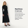 Amazon Essentials Women’s Fit and Flare Jersey Long-Sleeved Maxi Dress(Black)