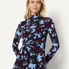 Amazon Essentials Women’s Fit and Flare Jersey Long-Sleeved Maxi Dress(Burgundy Blue Floral)