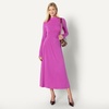 Amazon Essentials Women’s Fit and Flare Jersey Long-Sleeved Maxi Dress(Fuchsia)