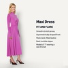 Amazon Essentials Women’s Fit and Flare Jersey Long-Sleeved Maxi Dress(Fuchsia)