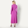 Amazon Essentials Women’s Fit and Flare Jersey Long-Sleeved Maxi Dress(Fuchsia)
