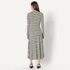 Amazon Essentials Women’s Fit and Flare Jersey Long-Sleeved Maxi Dress(Ivory Washed Bronze Geo)
