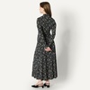 Amazon Essentials Women’s Fit and Flare Jersey Long-Sleeved Maxi Dress(Navy Cream Petals)
