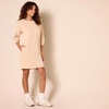 Amazon Essentials Women’s Fleece Blouson Sleeve Boatneck Sweatshirt Dress (Available in Plus Size)(Beige)