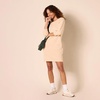 Amazon Essentials Women’s Fleece Blouson Sleeve Boatneck Sweatshirt Dress (Available in Plus Size)(Beige)